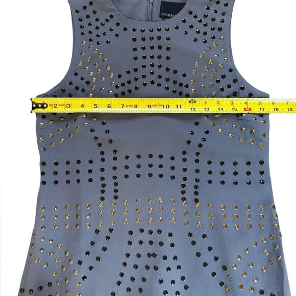 Cynthia Rowley Silk Studded Mini Dress Slate Blue Gray Womens Size 8 - Picture 11 of 12